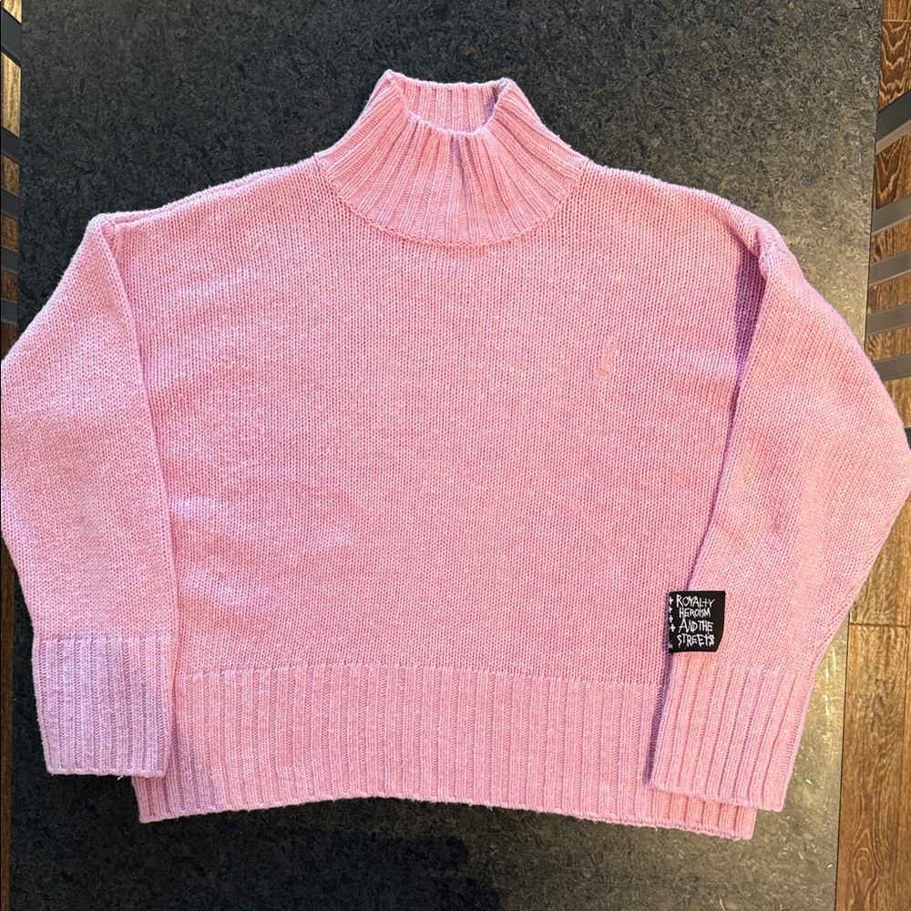 Ksubi Pink Turtleneck Sweater size M